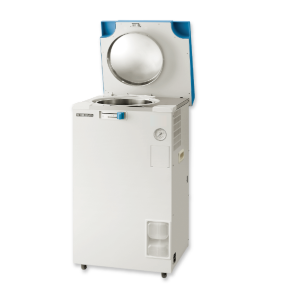 Load image into Gallery viewer, Light Gray Hirayama HICLAVE HV-85II High-Capacity Autoclave - 85L Floor-Standing Laboratory Sterilizer with Touchscreen Control (208/220/240V)
