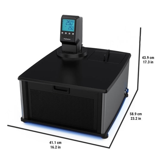Black Polyscience MX7LR-20-A11B 7L Low-Profile Refrigerated Circulator, -20°C to 135°C, 200W; 120V